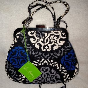 Vera Bradley framed crossbody bag canterberry cobalt